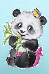 Deimantinės mozaikos rinkinys Wizardi Little Panda, 19x27 cm kaina ir informacija | Deimantinės mozaikos | pigu.lt