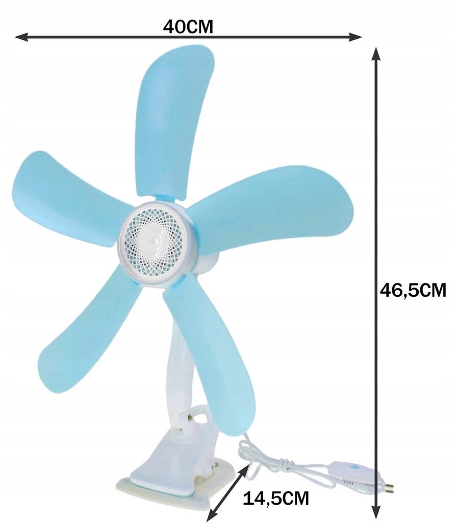 Prisegamas ventiliatorius, 8w, Frost kaina ir informacija | Ventiliatoriai | pigu.lt