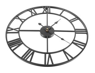 Retro stiliaus sieninis laikrodis, juodas kaina ir informacija | Laikrodžiai | pigu.lt