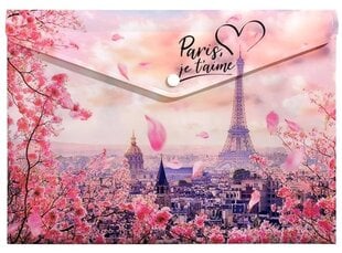 Aplankas-vokelis A4 Panta Plast Take Me To Paris kaina ir informacija | Kanceliarinės prekės | pigu.lt