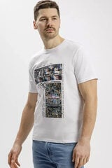 Marškinėliai vyrams Cross Jeans 15901008, balti цена и информация | Мужские футболки | pigu.lt