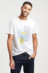 Marškinėliai vyrams Cross Jeans 15922008, balti цена и информация | Мужские футболки | pigu.lt