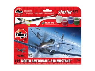 Airfix - North American P-51D Mustang подарочный набор, 1/72, A55013 цена и информация | Конструкторы и кубики | pigu.lt