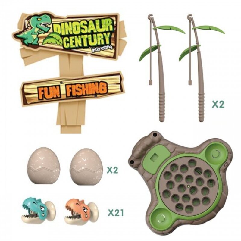 Žvejyba dinozaurai su garso efektais Woopie цена и информация | Lavinamieji žaislai | pigu.lt