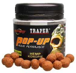 Прикормка TRAPER Floating Boilies Hemp 12мм 50г цена и информация | Прикормки | pigu.lt