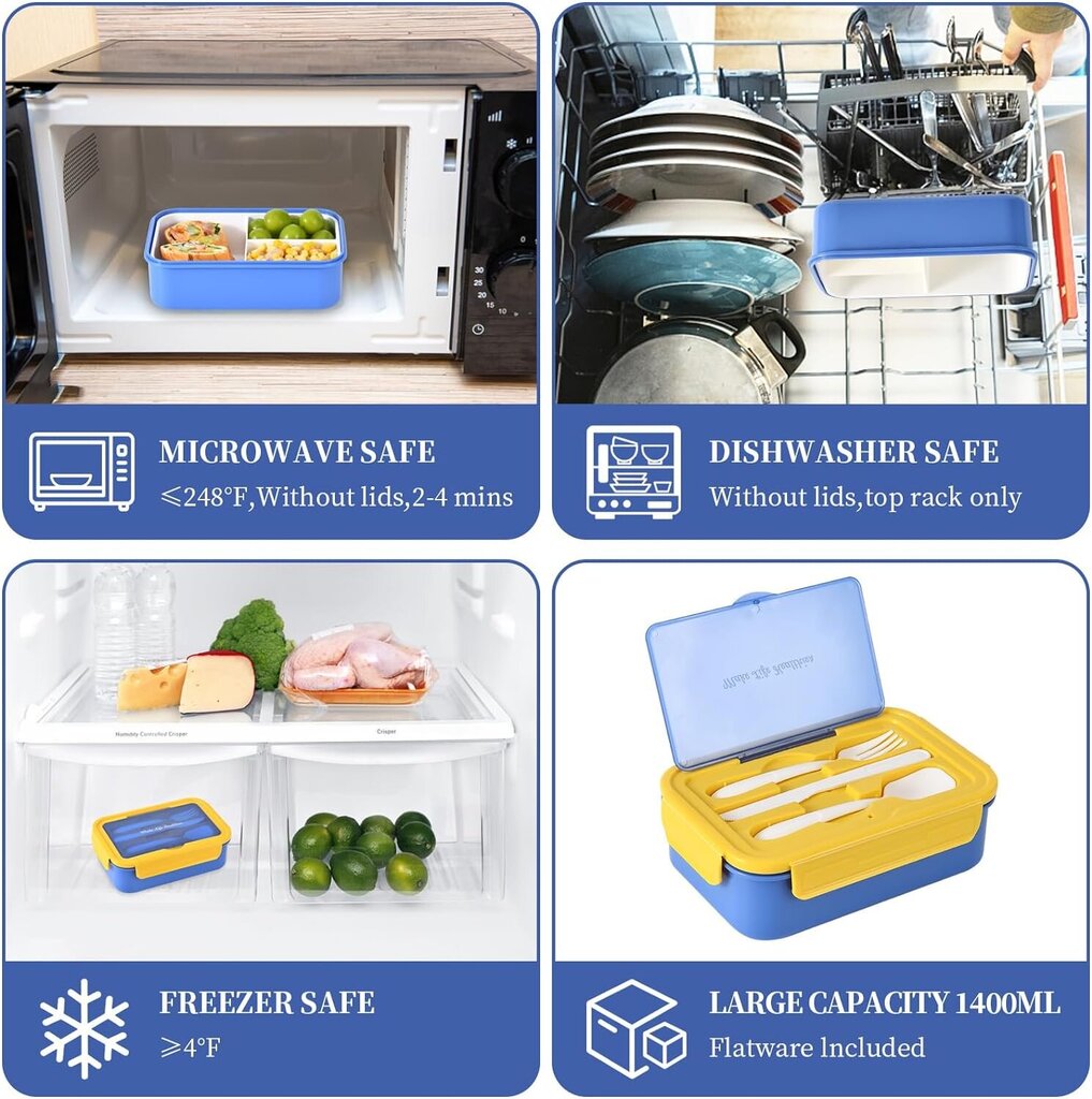 Pietų dėžutė, 1 vnt. kaina ir informacija | Maisto saugojimo  indai | pigu.lt