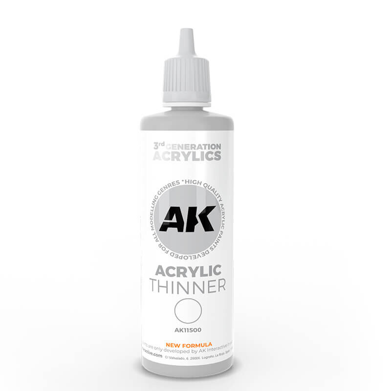 Skiediklis akriliniams dažams AK Interactive Acrylic Thinner 3rd Gen, 100ml kaina ir informacija | Piešimo, tapybos, lipdymo reikmenys | pigu.lt