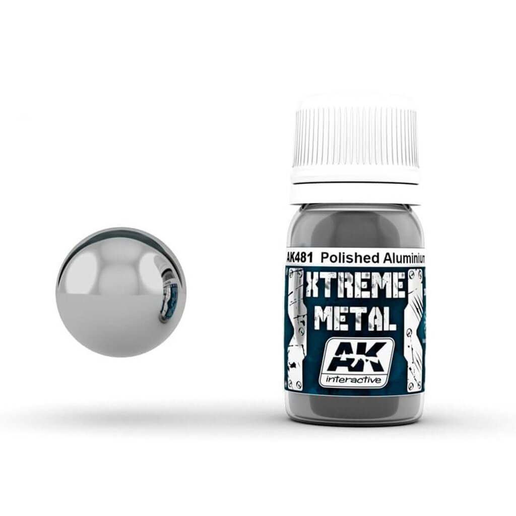 Dažai AK Interactive Xtreme Metal Polished Aluminium, 30ml kaina ir informacija | Piešimo, tapybos, lipdymo reikmenys | pigu.lt