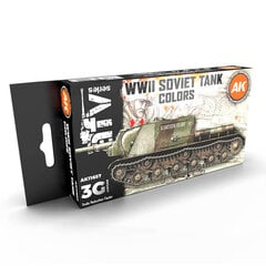 Akrilinių dažų rinkinys AK Interactive WWII Soviet Tank Colors 3G, 6 spalv. цена и информация | Принадлежности для рисования, лепки | pigu.lt