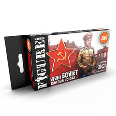 Akrilinių dažų rinkinys AK Interactive Soviet WWII Uniform Colors 3G, 6 spalv. цена и информация | Принадлежности для рисования, лепки | pigu.lt