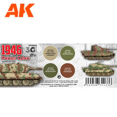 Akrilinių dažų rinkinys AK Interactive Panzer Colors 1946 3G, 4 spalv. kaina ir informacija | Piešimo, tapybos, lipdymo reikmenys | pigu.lt