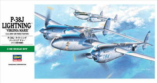 Hasegawa HG09101 - P-38J Lightning, 1/48 цена и информация | Склеиваемые модели | pigu.lt