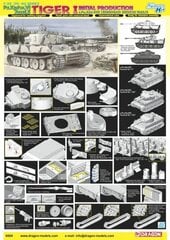 Dragon DR6600 - Tiger I, Initial Production s.Pz.Abt.502 Leningrad Region 1942/3 ~ Smart Kit, 1/35 цена и информация | Склеиваемые модели | pigu.lt