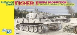 Dragon DR6600 - Tiger I, Initial Production s.Pz.Abt.502 Leningrad Region 1942/3 ~ Smart Kit, 1/35 цена и информация | Склеиваемые модели | pigu.lt