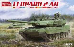 Amusing Hobby 35A058 - Leopard 2 A8, 1/35 цена и информация | Склеиваемые модели | pigu.lt