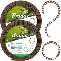 Vejos apvadas-bordiūras Bradas 20m x 4 cm + 40 inkarų kaina ir informacija | Tvoros ir jų priedai | pigu.lt