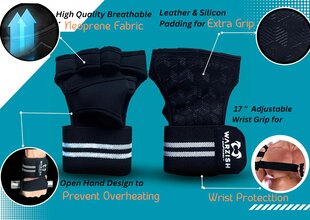 Treniruočių pirštinės, Warzish juodos M цена и информация | Тренировочные перчатки KRF 0016106 Чёрный | pigu.lt
