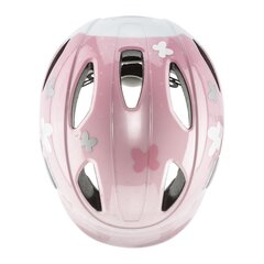 Prekė su pažeista pakuote.Vaikiškas dviratininko šalmas Uvex Oyo Style Butterfly pink, baltas/rožinis kaina ir informacija | Sporto, laisvalaikio, turizmo prekės su pažeista pakuote | pigu.lt