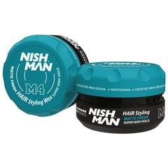 Plaukų formavimo vaškas Nishman M4 Matte Finish Super Hight Hold Wax vyrams, 30 ml цена и информация | Средства для укладки волос | pigu.lt