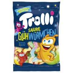 Кислые желейные червячки Trolli, 100 г цена и информация | Сладости | pigu.lt