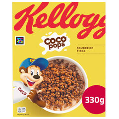 Кукурузные хлопья Kellogg's Coco Pops, 330 г цена и информация | Сухие завтраки | pigu.lt