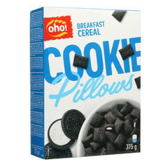 Sausi pusryčiai pagalvėlės su pieno skonio įdaru Oho Cookie Pillows, 0,375 g kaina ir informacija | Sausi pusryčiai | pigu.lt