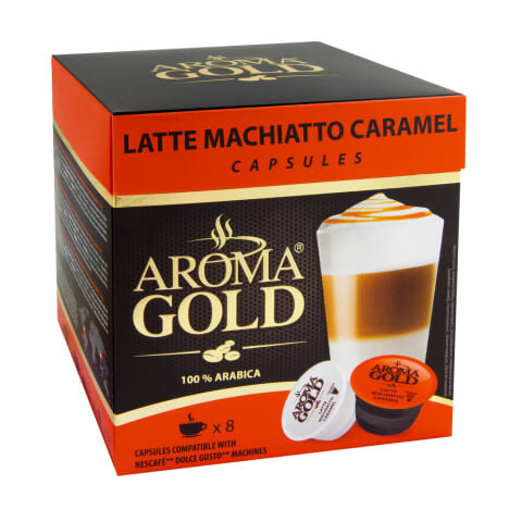 Kavos kapsulės Aroma Gold Latte Macchiato Caramel, 180 g цена и информация | Kava, kakava | pigu.lt