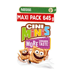 Cinamono skonio pusryčių dribsniai su vitaminais ir geležimi Nestle Cini Minis, 645 g kaina ir informacija | Sausi pusryčiai | pigu.lt