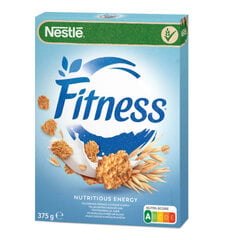 Цельнозерновые пшеничные и овсяные хлопья для завтрака с витаминами и минералами Nestle Fitness, 375 г цена и информация | Сухие завтраки | pigu.lt