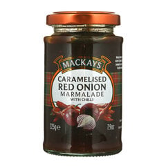 Raudonų svogūnų padažas Mackays su čili pipirais, 225 g kaina ir informacija | Padažai | pigu.lt