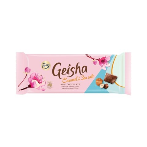 Pieninis šokoaldas Geisha Caramel & Sea Salt, 100 g kaina ir informacija | Saldumynai | pigu.lt