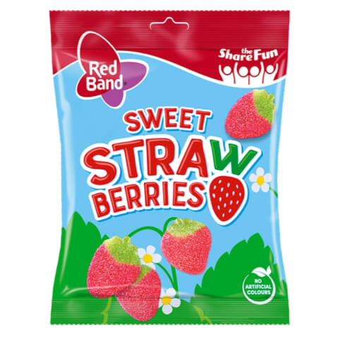 Guminukai Red Band Sweet Strawberries, 100 g kaina ir informacija | Saldumynai | pigu.lt