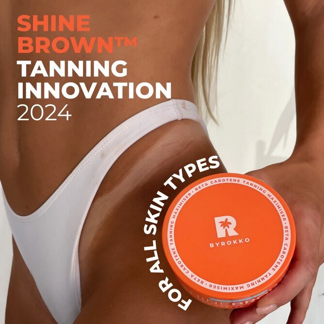 Įdegį skatinantis kremas Shine Brown Byrokko Beta Carotene Tanning Maximiser, 210 ml kaina ir informacija | Kremai nuo saulės | pigu.lt