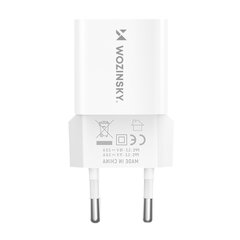 Wozinsky WWCEAC GaN USB-A USB-C Настенное зарядное устройство 33 Вт — белое цена и информация | Зарядные устройства для телефонов | pigu.lt