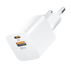 Wozinsky CMWCW 20 Вт USB-C/USB-A зарядное устройство — белое цена и информация | Зарядные устройства для телефонов | pigu.lt