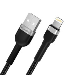 Wozinsky WNBAL1 USB-A | Lightning 2.4A cable 1 m - black цена и информация | Кабели для телефонов | pigu.lt