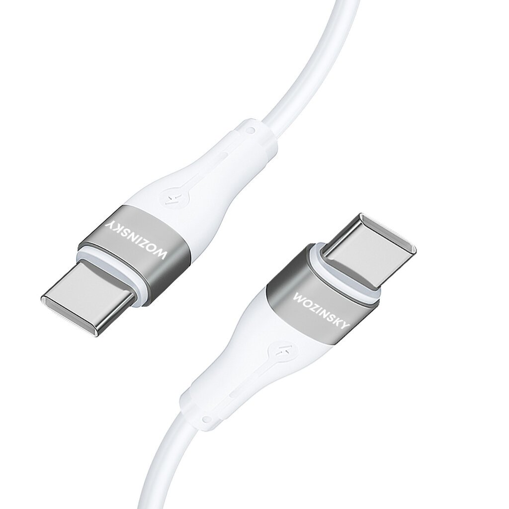 Wozinsky WSTCC2 USB-C / USB-C PD 65W laidas 2 m - baltas kaina ir informacija | Laidai telefonams | pigu.lt