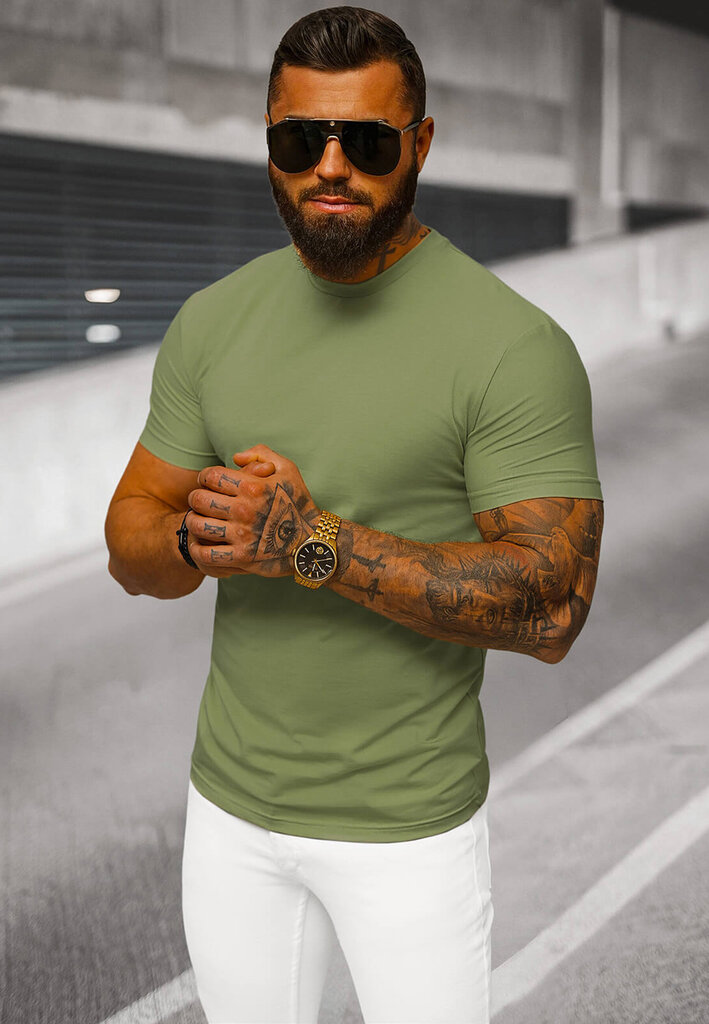 Marškinėliai vyrams New Boy MT3001, žali kaina ir informacija | Vyriški marškinėliai | pigu.lt