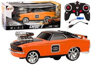 Nuotoliniu valdomas Drift automobilis Lean Toys, oranžinis kaina ir informacija | Žaislai berniukams | pigu.lt