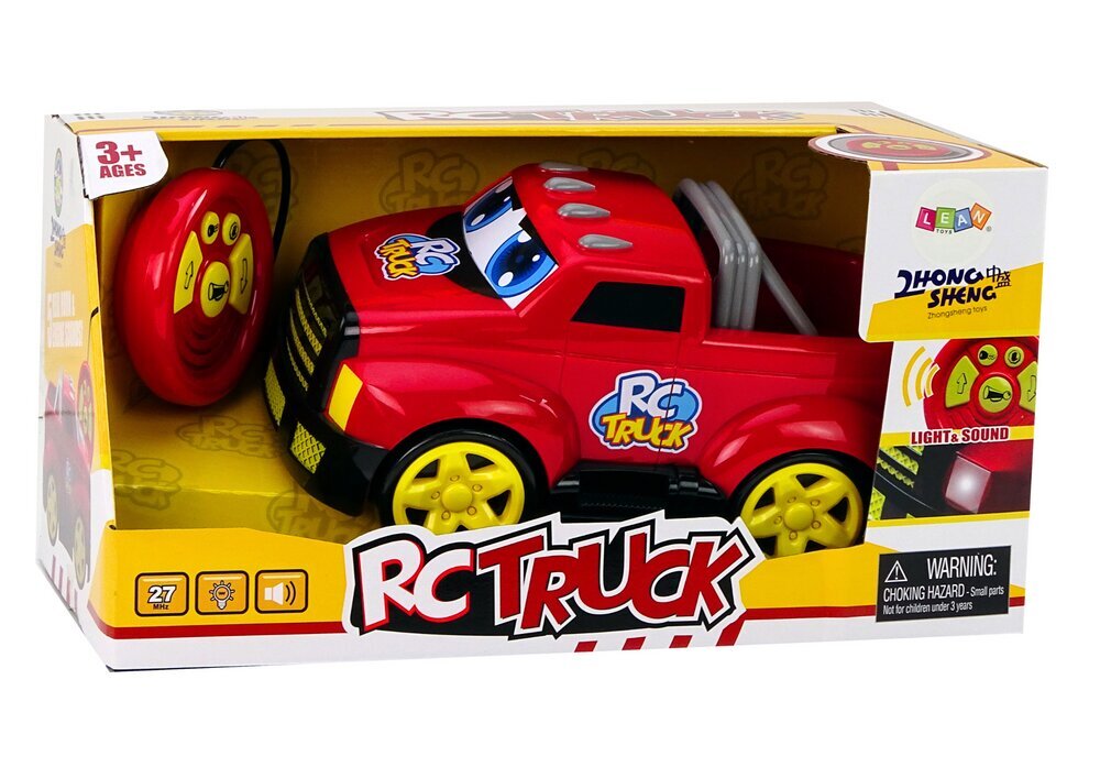 Nuotoliu valdomas automobilis su garso ir šviesos efektais Lean Toys, raudonas kaina ir informacija | Žaislai berniukams | pigu.lt
