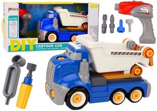 Žaislas savivartis su įrankių priedais Lean Toys, mėlynas kaina ir informacija | Žaislai berniukams | pigu.lt