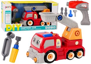 Žaislas ugniagesių mašina su įrankių priedais Lean Toys, raudonas kaina ir informacija | Žaislai berniukams | pigu.lt