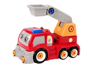 Žaislas ugniagesių mašina su įrankių priedais Lean Toys, raudonas kaina ir informacija | Žaislai berniukams | pigu.lt