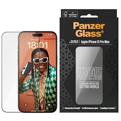 PanzerGlass Ceramic Protection iPhone 15 Pro Max 6.7" Ultra-Wide-Fit Screen Protection Easy Aligner Included 2840 цена и информация | Защитные пленки для телефонов | pigu.lt