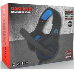 Qware Gaming Oakland, juoda/mėlyna kaina ir informacija | Ausinės | pigu.lt