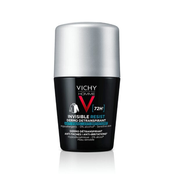 Antiperspirantas vyrams Vichy Invisible roll-on 72 h vyrams, 50 ml цена и информация | Dezodorantai | pigu.lt