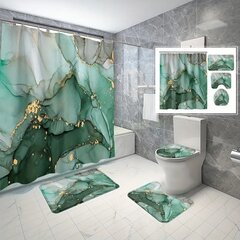 Набор ковриков для ванной комнаты со шторкой для душа Tech Zone, 4 шт цена и информация | Аксессуары для ванной комнаты | pigu.lt