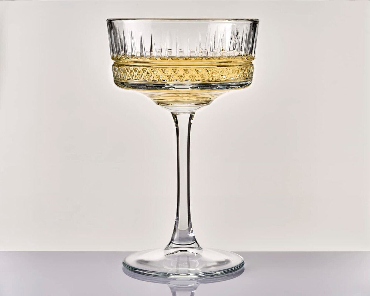 Pasabache Art deco stiliaus šampano taurės Elysia, 260 ml, 4 vnt. цена и информация | Taurės, puodeliai, ąsočiai | pigu.lt