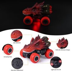 Nuotoliniu būdu valdomas automobilis Dinozauras Vatos, raudonas/juodas kaina ir informacija | Žaislai berniukams | pigu.lt