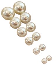 Auskarai-gvazdikai su dirbtiniais perlais, ahlsen, balti, 6 vnt kaina ir informacija | Auskarai | pigu.lt